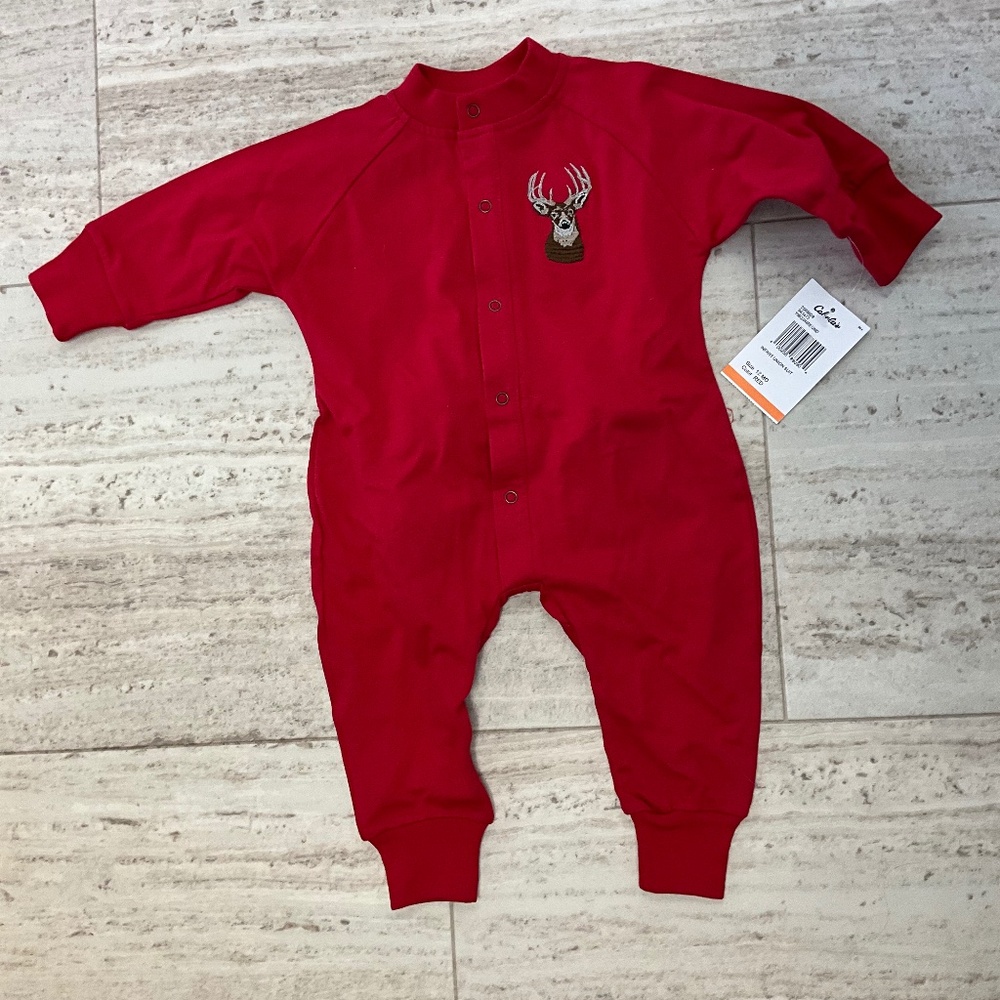 Cabela’s NWT infant union suit red 12 mo